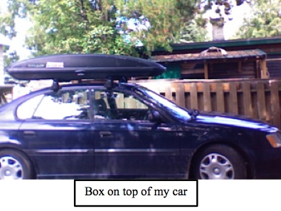 Box on my car.