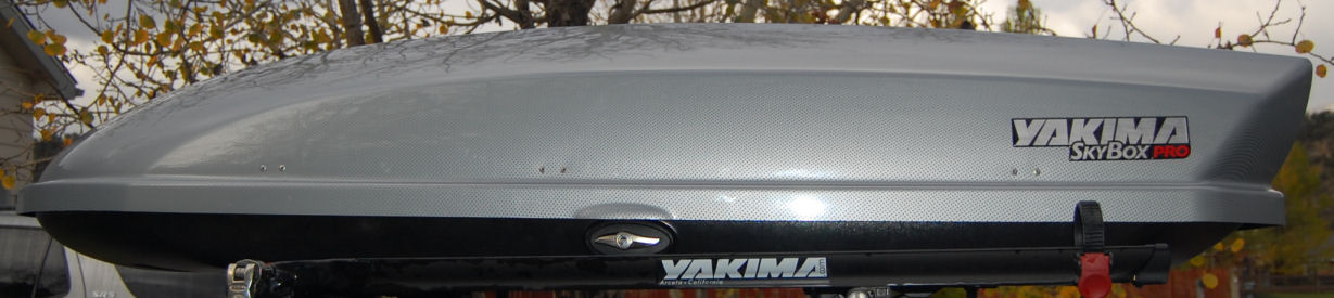 The Yakima Skybox Pro 16 on top of my car