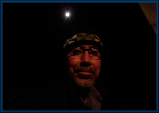 Shred Alert Hippy Beanie in the moonlight