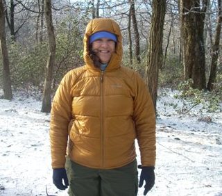 A snowy workout for the Thermawrap Parka
