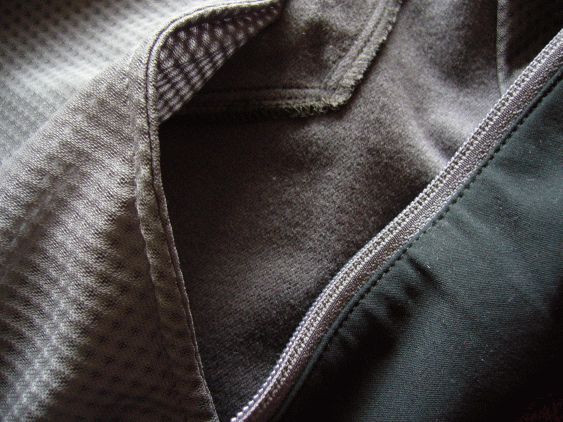 Smooth outside, fuzzy inside and mesh pocket material