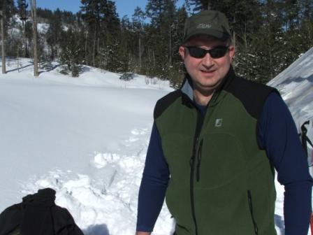 Me in the Covert in Kelly Canyon Nordic Area