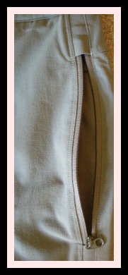 side-zippered pocket
