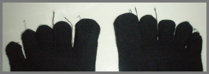 Loose threads on inside of socks