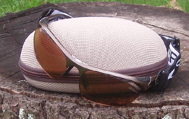 sunglasses with strap and case