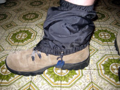 Inside view of gaiters