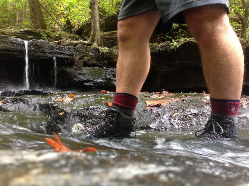 wading in the Ultra Fastpack Mid GTX