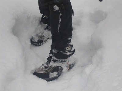 The Wenger Xpedition boots under gaiters