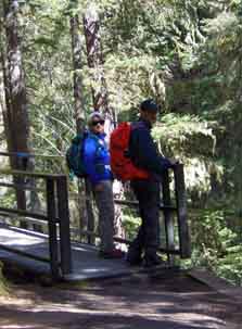 On trail in Banff