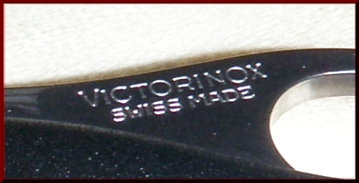 Victorinox stamped in blade