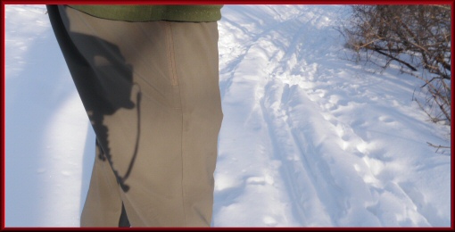 Snow shoeing iwth the Victorinox Sentinel