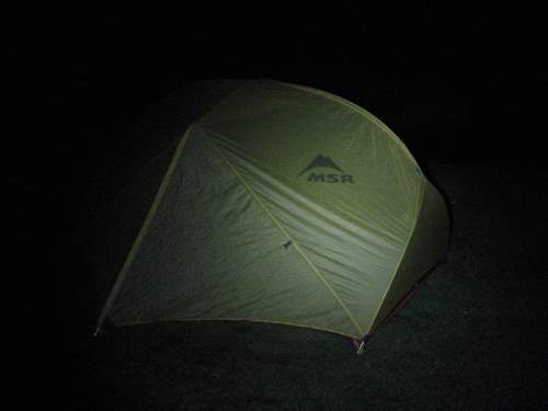 Tent under the light of the WorkStar 220