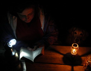 UCO Candle Lantern Reading
