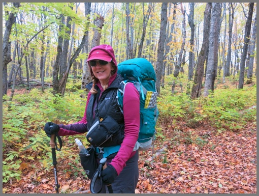 Author on the Mirror Lake Trail, Porcupine Mts Wilderness