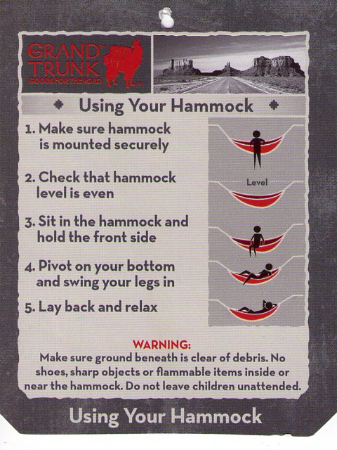 How to hang the hammock.