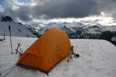 Tent setup view