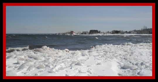 Shoreline ice on Lake Superior