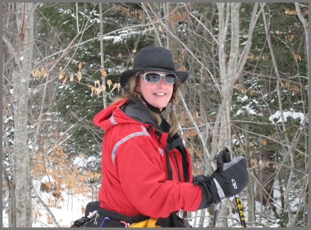 Tester wearing Tilley Hat during bushwhack sledge trip of three days