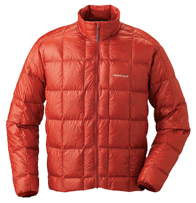 The Montbell Ex Light Down Jacket is constructed of 900 fill power down and 7 denier shell fabric and is super light (photo from Montbell website)