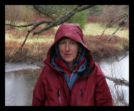 The Micro Puff Vest as part of a rain layering system (self-portrait)