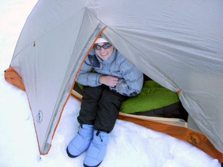 In my tent