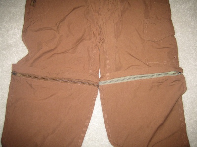 Mountain Khakis Granite Creek Convertible Pants color coded zippers 