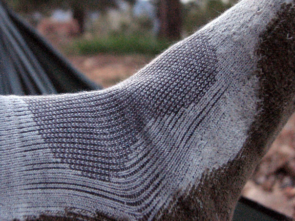 Lycra top on sock