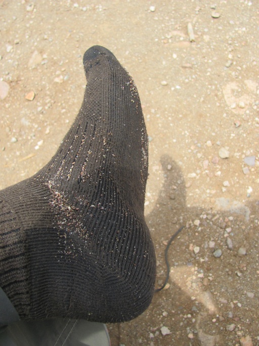 Drymax socks with lots of gravel