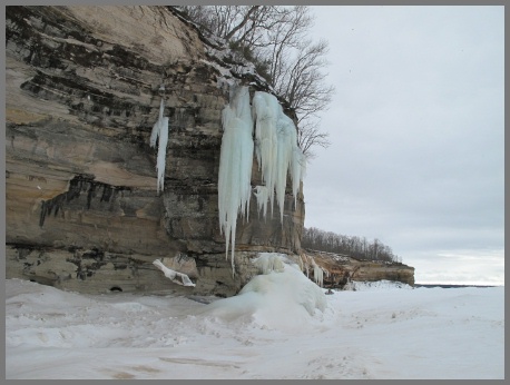 On the ice at Pictured Rocks National Lakeshore