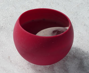 cup on the snow