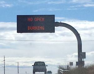 Highway Fire Ban Sign