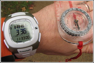 Compass mode compared with a regular compass.