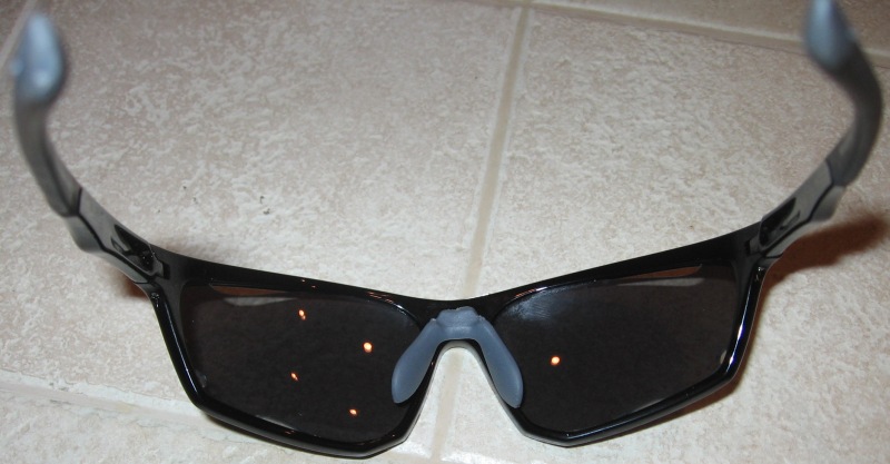 Back of glasses showing nose pads