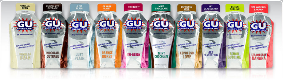 GU Energy gels variety