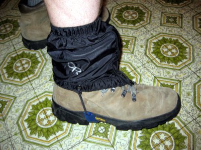 Outside view of the gaiters