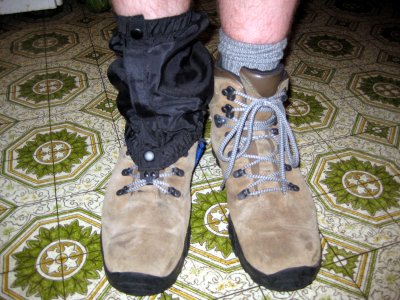 Boots with and without gaiters