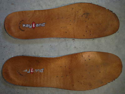 Insoles at time of Field Review