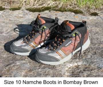 Size 10 Namche Boots in Bombay Brown
