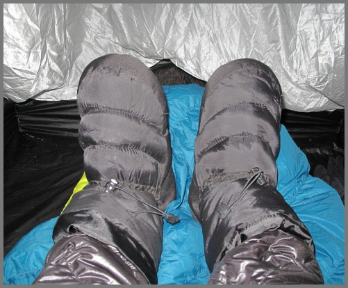 Getting ready for sleep inside my tent at Pictured Rocks National Lakeshore