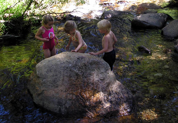 Kids in creek