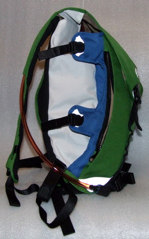 The side view of the pack.