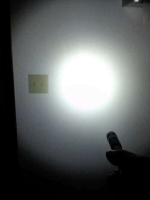 Lighting up a wall in a dark room