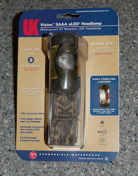 Vizion headlamp in package