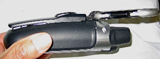 Colorado 300 side view with carabiner attached