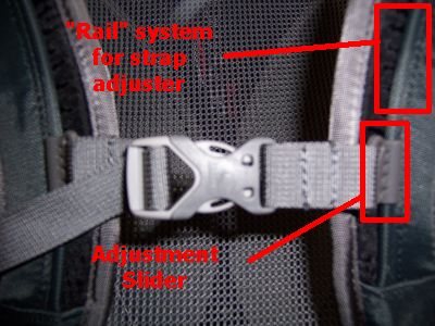 Adjustable sternum strap.