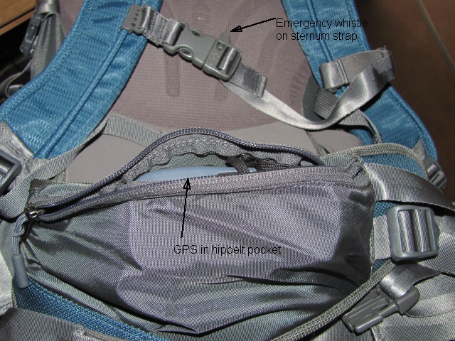 Hipbelt pockets & sternum strap