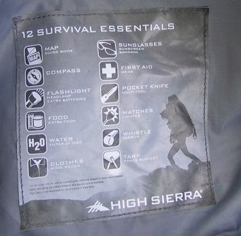 12 Survival Essentials under top lid