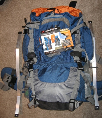 Long Trail 90 pack front view