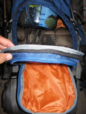 Inner front pocket and main compartment