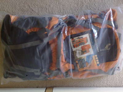 Sentinel 65 Backpack in shipping plastic bag